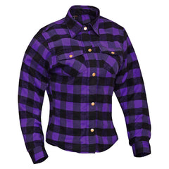 RIDERACT® Riding Women's Motorcycle Shirt Road Series Purple & Black