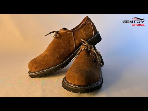 Suede Mens Leather Oktoberfest Shoes Golden Brown
