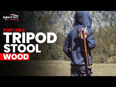 Gentry Choice® Portable Tripod Camping Stool | Foldable Camping Chair for Outdoors