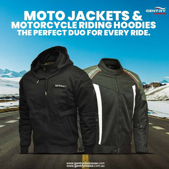 Moto Jackets and Motorcycle Riding Hoodie