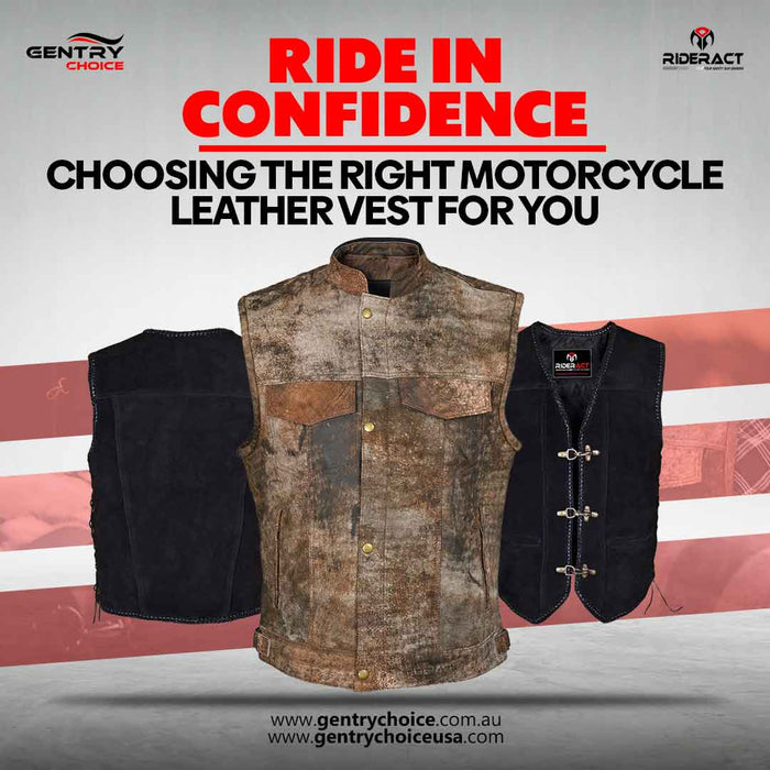 Motorcycle Leather  Vest