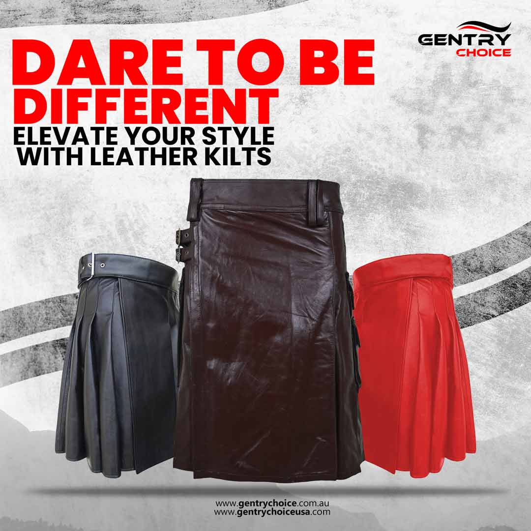 Dare to Be Different: Elevate Your Style with Customized Utility Leather Kilts
