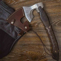 Viking Axe with Leather Rope and Sheath