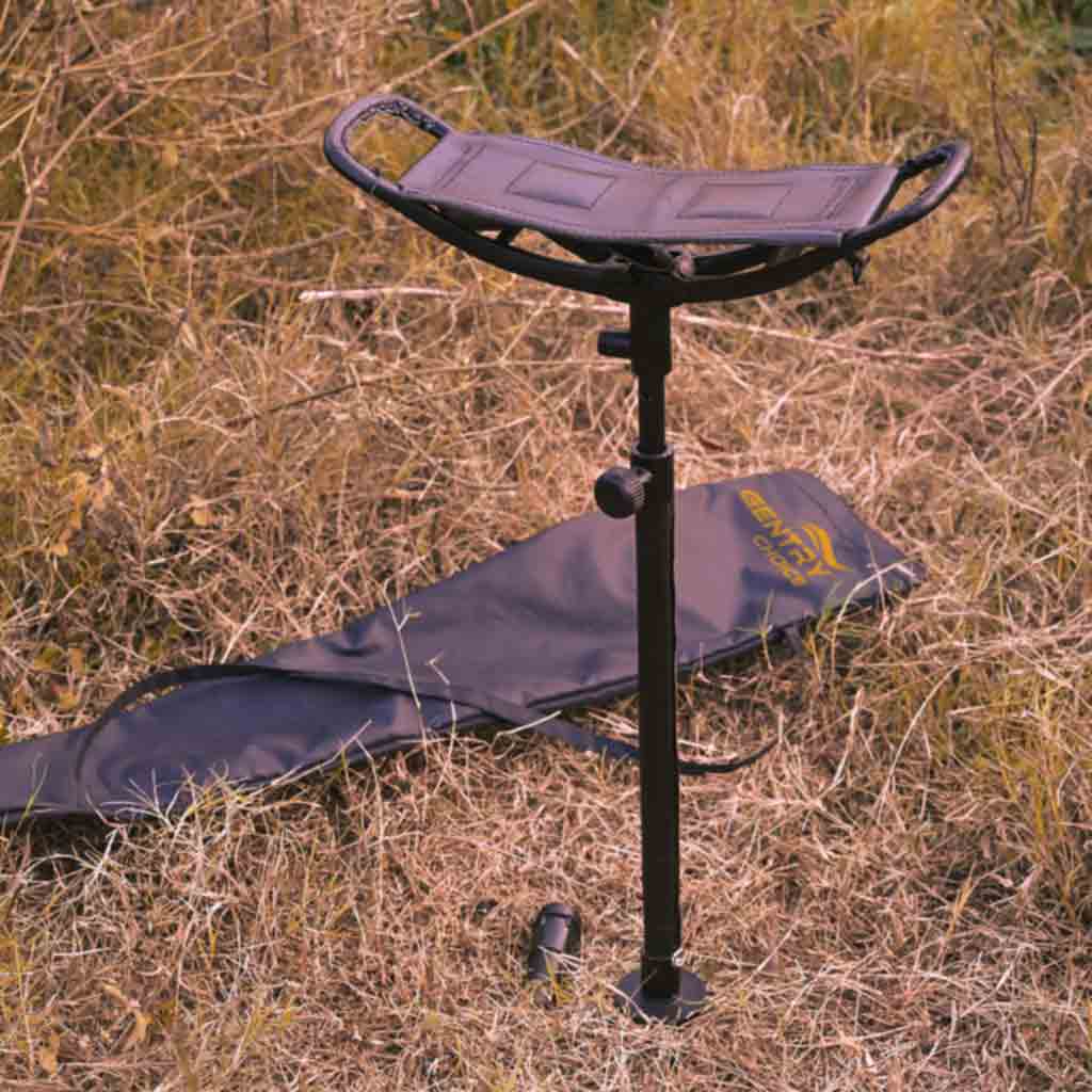 Gentry Choice® Shooting Stick Spectator – Leather Walking Stick Seat (Black)