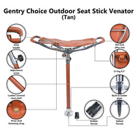 Gentry Choice® Outdoor shooting stick infographics