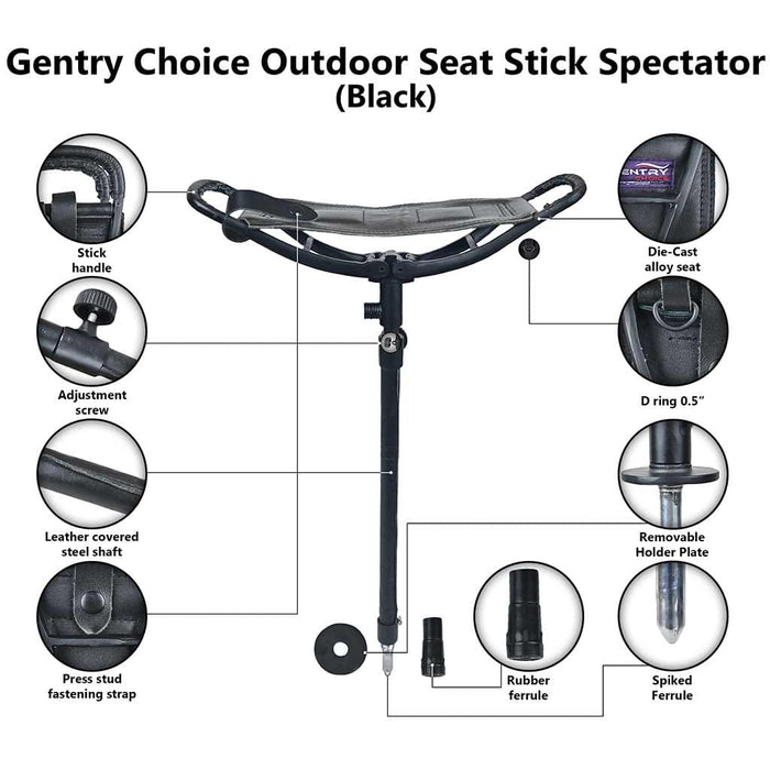 Gentry Choice® Shooting Stick infographics