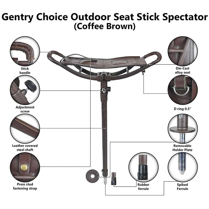 Gentry Choice® shooting stick infographics