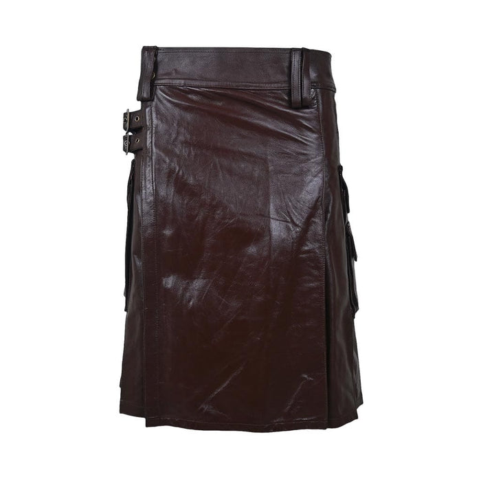 Gentry Choice Customized leather kilt brown