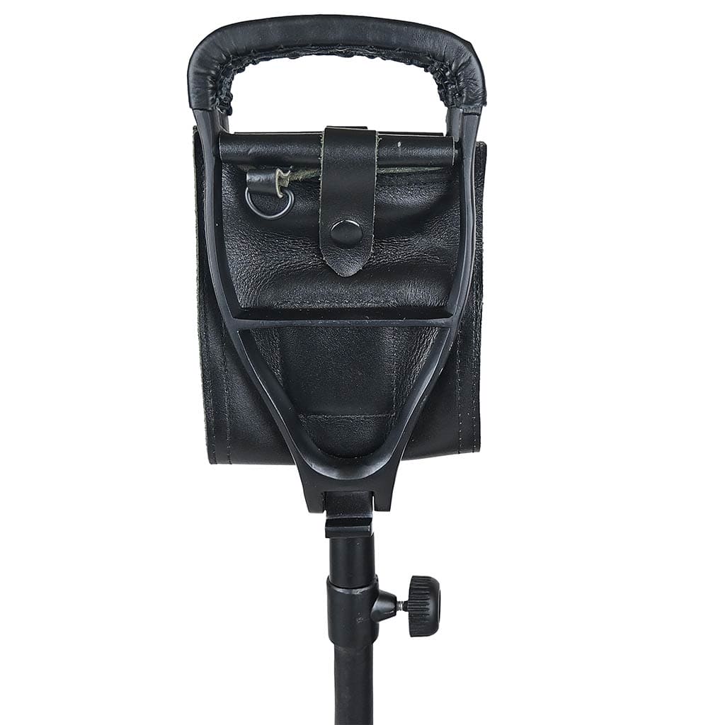 Leather Walking Stick Folding Seat Venator Black