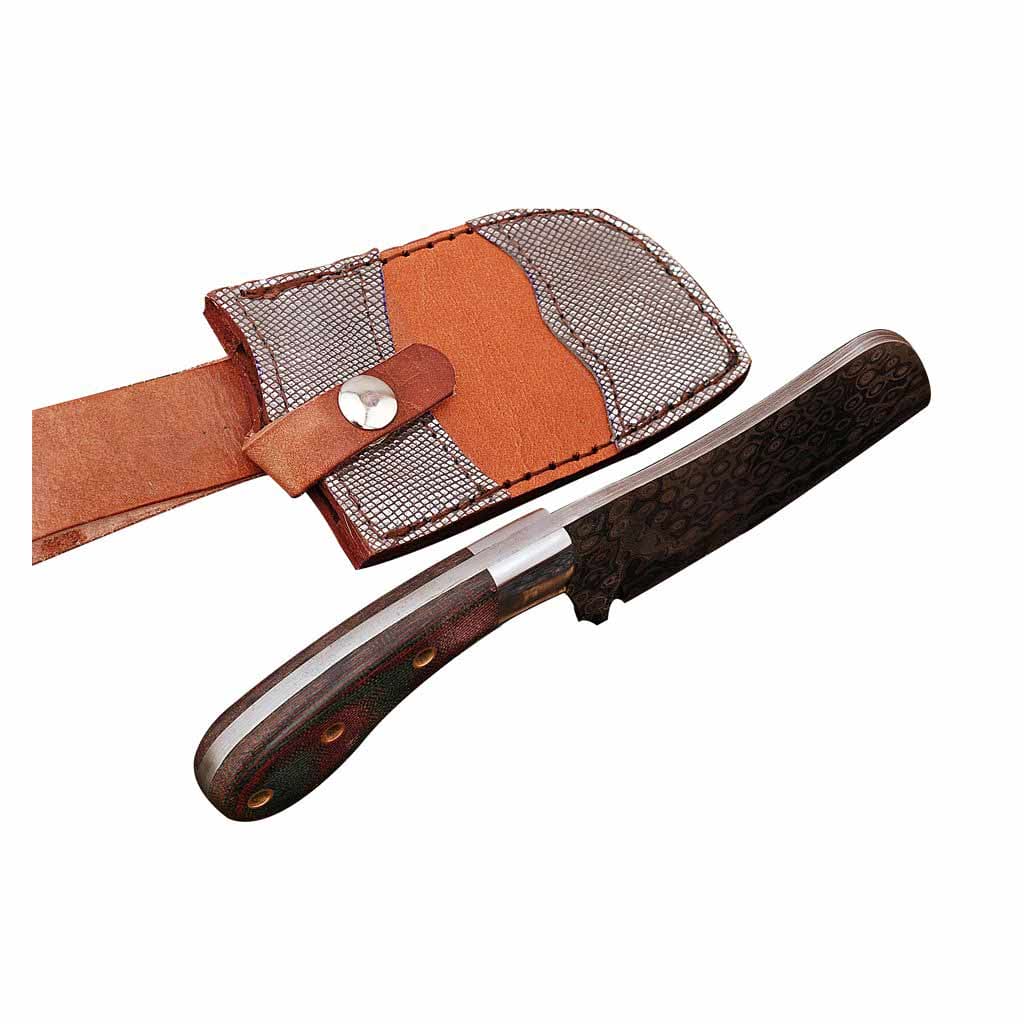 Damascus Cleaver Knife with Rose Wood Handle KCL1202BRN