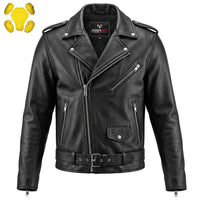 RIDERACT® Brando Motorcycle Jacket Native | Leather Biker jacket with CE Armour