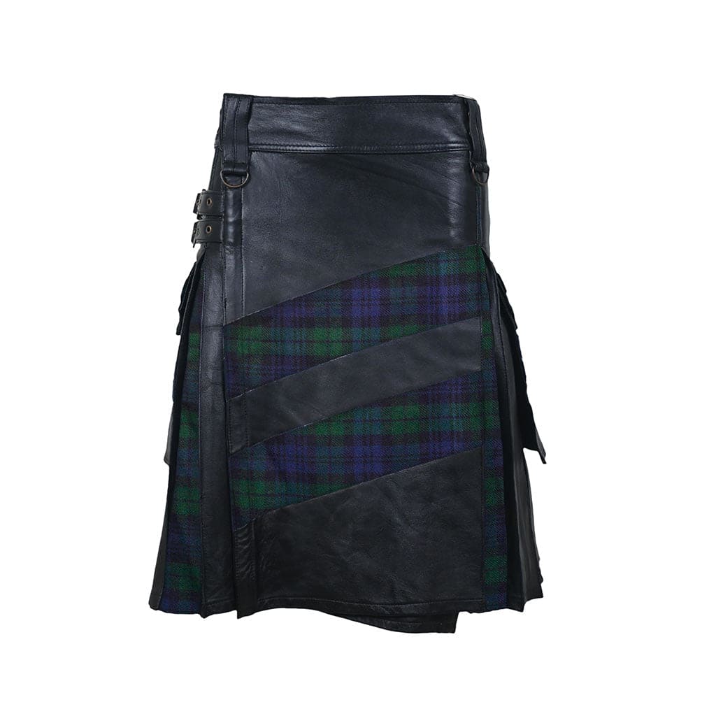 Customized Hybrid Leather Kilt Black Watch