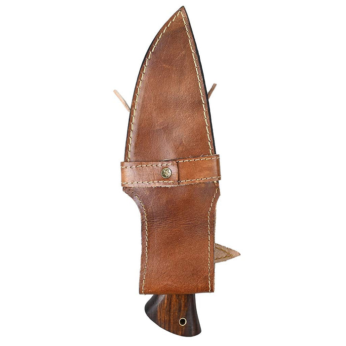 Knife leather sheath brown