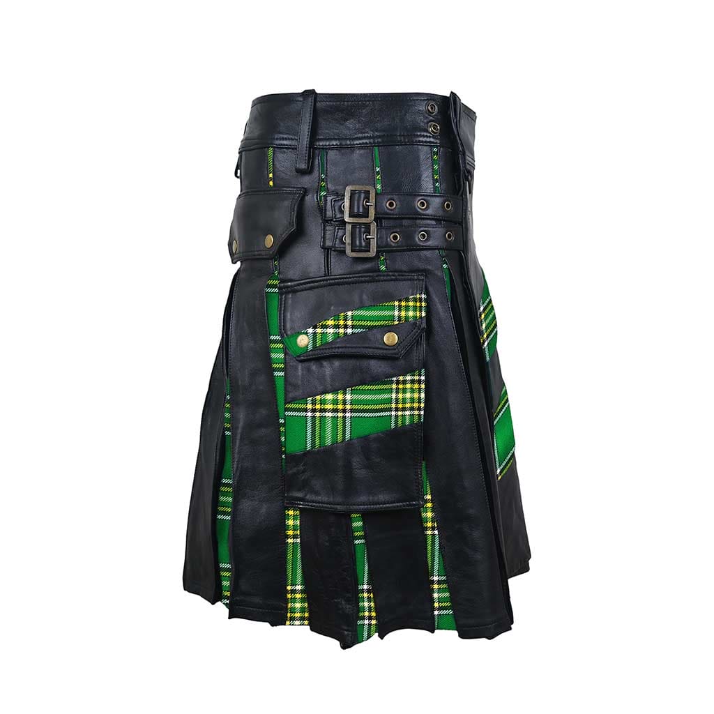 Customized Hybrid Leather Kilt – Irish Heritage Style