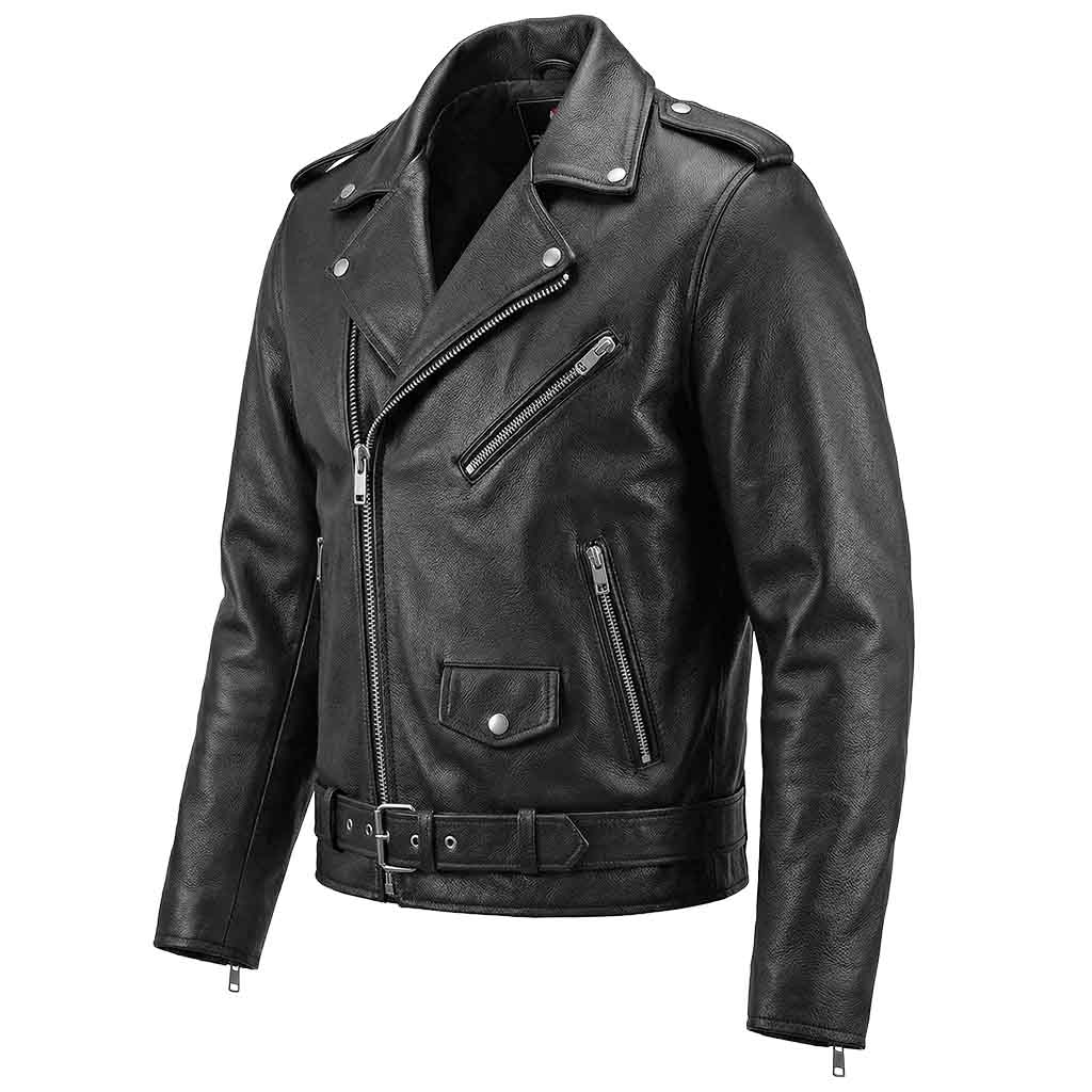 RIDERACT® Brando Motorcycle Jacket Native | Leather Riding jacket with CE Armour