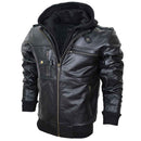 RIDERACT® Mens Leather Motorcycle Jacket | Black Motorbike Jacket