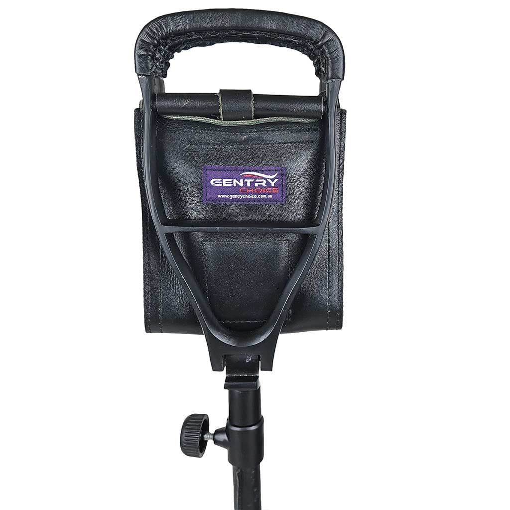 Leather Walking Stick Folding Seat Venator Black