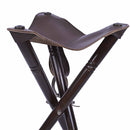 Leather seat tripod stool