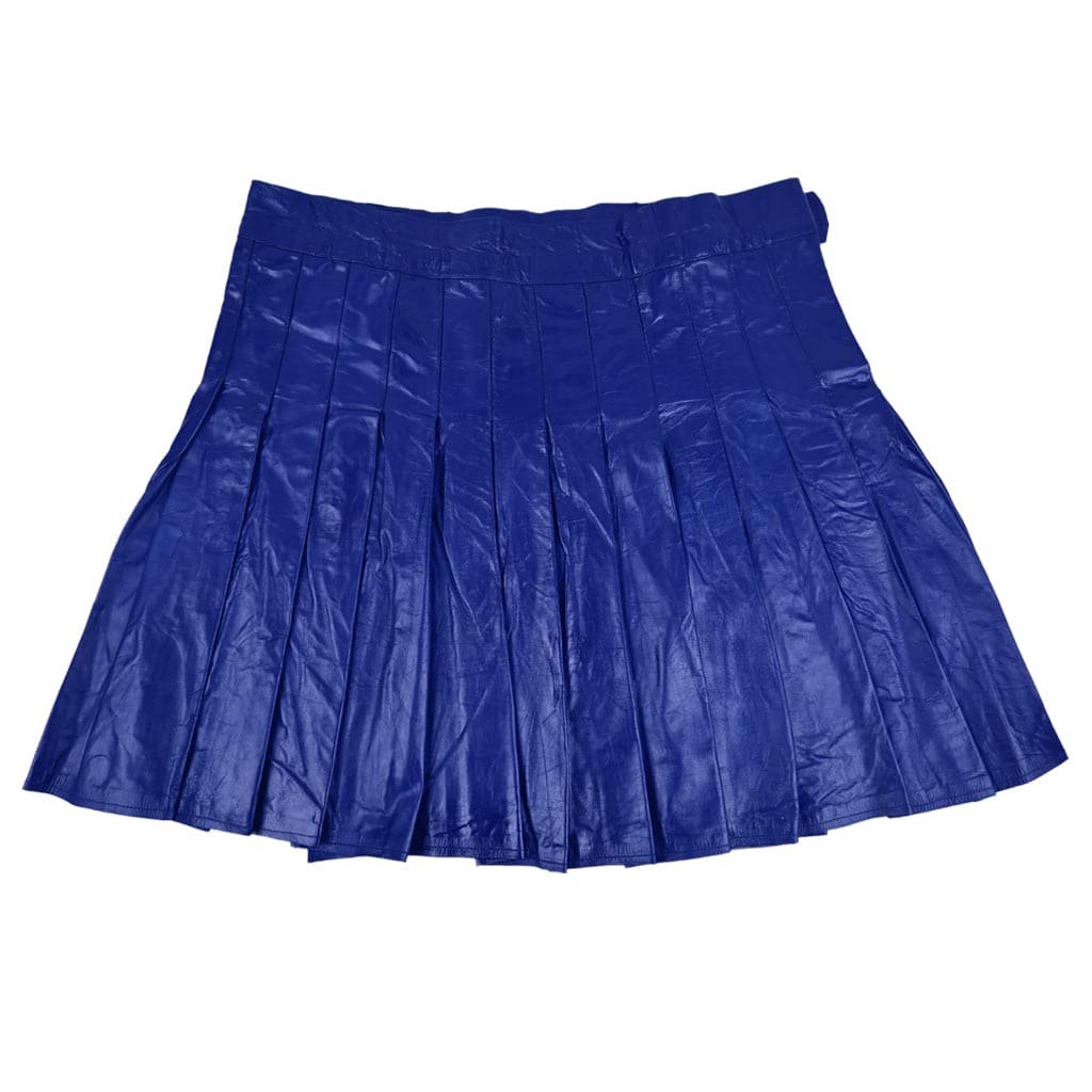 Classic Blue Utility Leather Kilt – Custom Fit Design