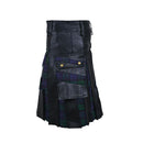 Customized leather kilt with pockets