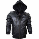 RIDERACT® Mens Leather Motorcycle Jacket | Black Motorbike Jacket