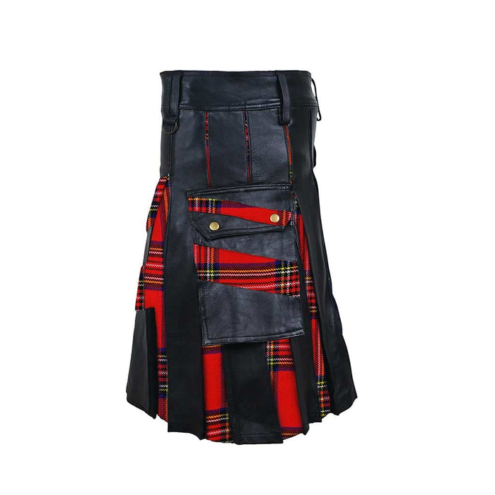 Black leather kilt