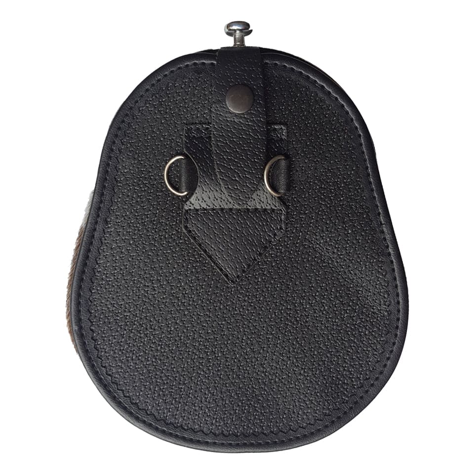 Celtic Chrome Head Stone Kilt Sporran | Scottish Leather Sporran