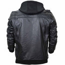 RIDERACT® Mens Leather Motorcycle Jacket | Black Motorbike Jacket