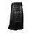 Black leather kilt with pockets