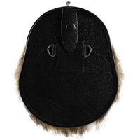 Leather sporran back pose