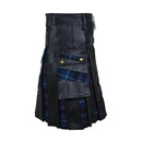 Customized leather kilt with pockets