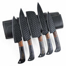 Black Powder Coated Knives Set with Sheath