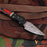 Damascus Boning Knife with Pakka-Wood Handle & Leather Sheath