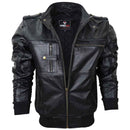 RIDERACT® Mens Leather Motorcycle Jacket | Black Motorbike Jacket