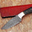 Damascus Skinning Knife Rain Drop Pattern Micarta Wood Handle KSK1304DBRN
