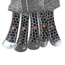 Kitchen knife set with honeycomb handles