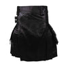 Image of Customized Utility Leather Kilt Black