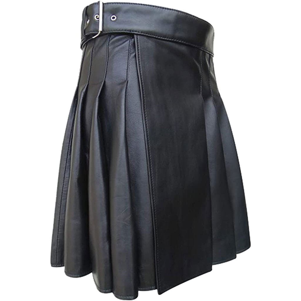 Gentry Choice Customized leather kilt black