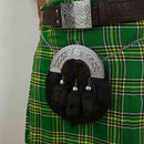 Sporran with ornate silver cantle and fur pouch