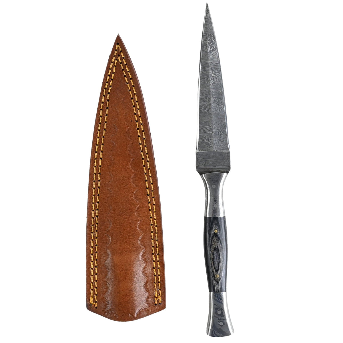 Gentry Sharp Damascus Two Side Blade Boot Knife Dagger Knife Hunting Sharp Knife ...
