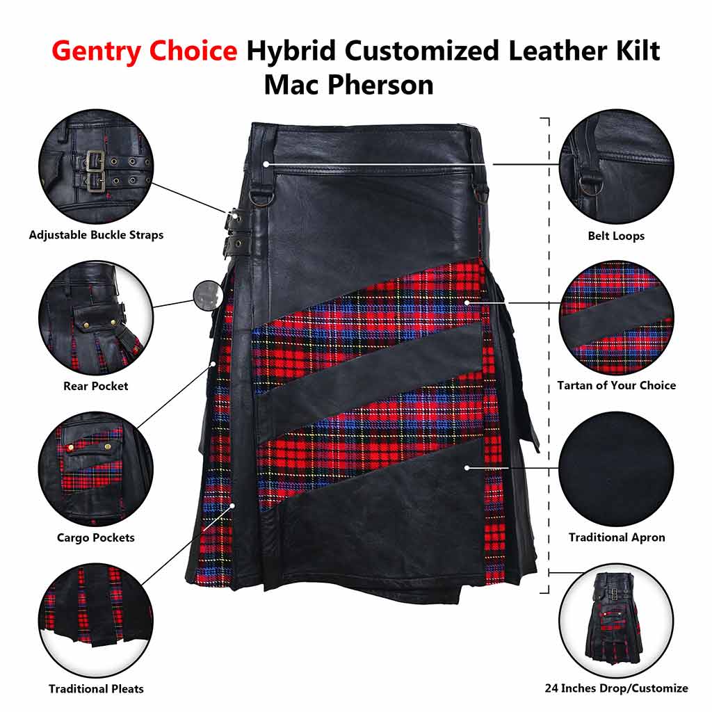 Gentry Choice Customized Hybrid Leather Kilt infograohics