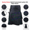 Image of Gentry Choice Customized Hybrid Leather Kilt Black Watch infographics