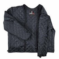 RIDERACT® Mens Leather Motorcycle Jacket with Hood | Black Motorbike Jacket