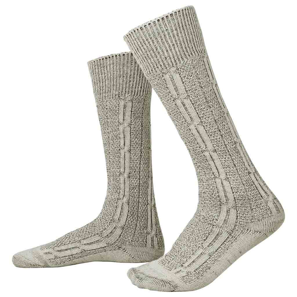 Authentic Bavarian Socks Grey Classic Oktoberfest outfit