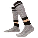 Authentic Mens Oktoberfest socks Two Piece Grey with Brown Stripes