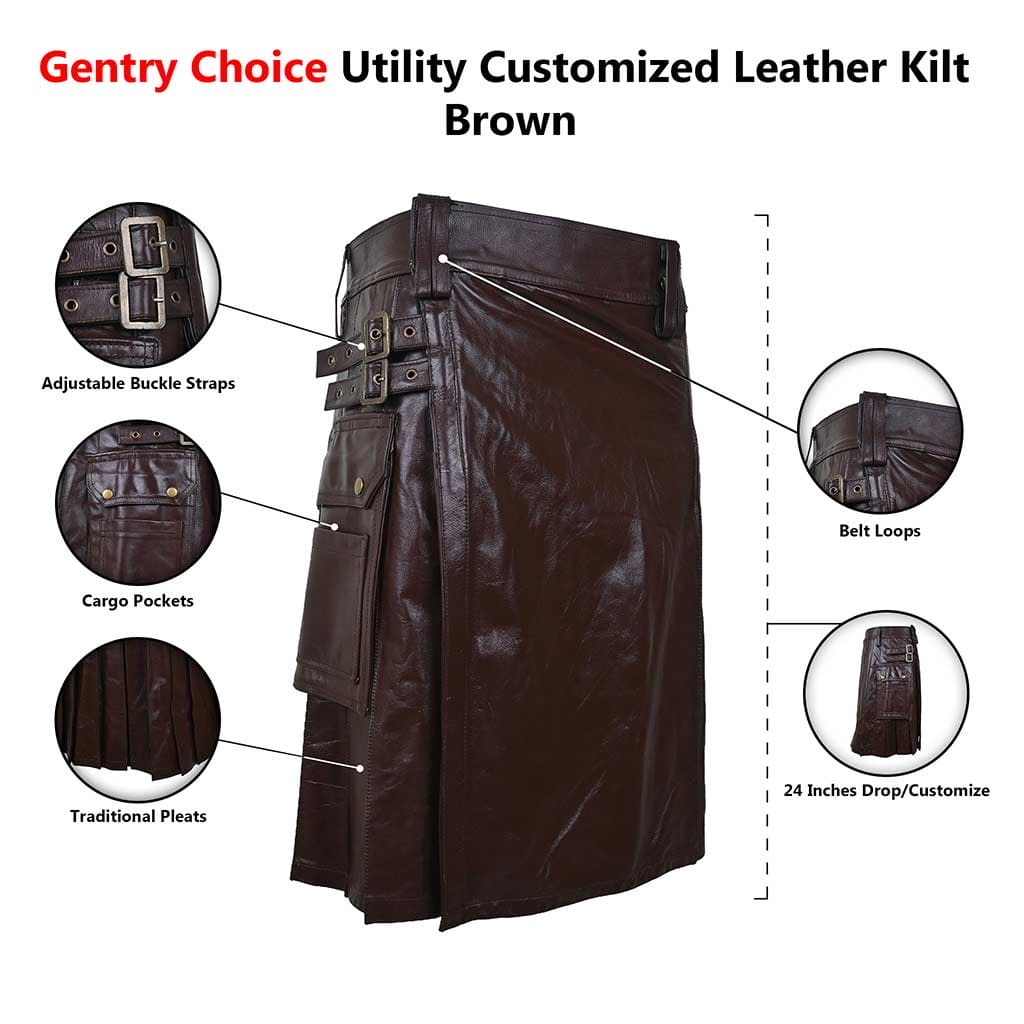 Gentry Choice Utility customized leather kilt infographics