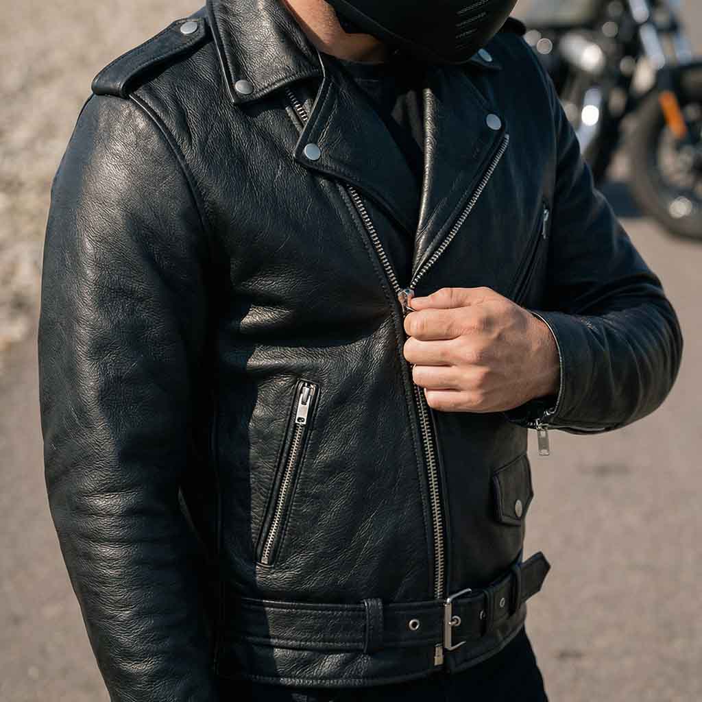 Brando Motorcycle Jacket | Leather Biker Jacket – Gentry Choice USA
