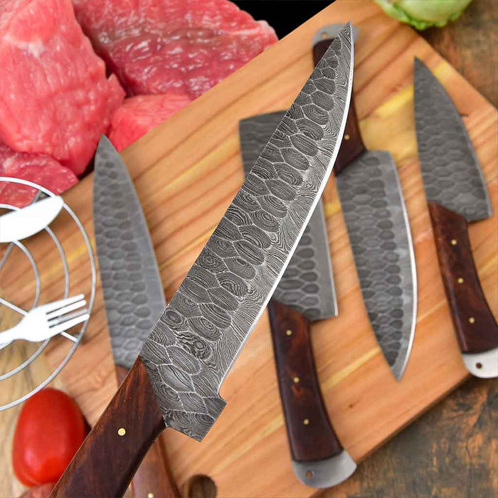 dmascus twist chef knife set