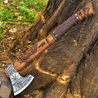 Viking Axe with Leather Handle