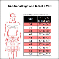 Highlander Military Doublet Jacket Size Chart